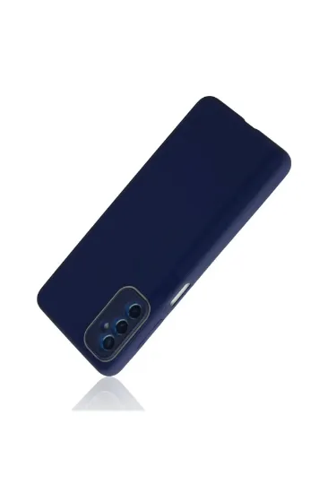 Newface Samsung Galaxy M52 5G Kılıf Glass Kapak - Lacivert resmi