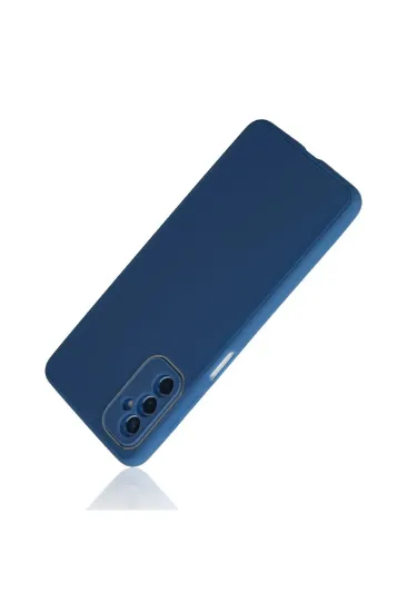 Newface Samsung Galaxy M52 5G Kılıf Glass Kapak - Mavi resmi
