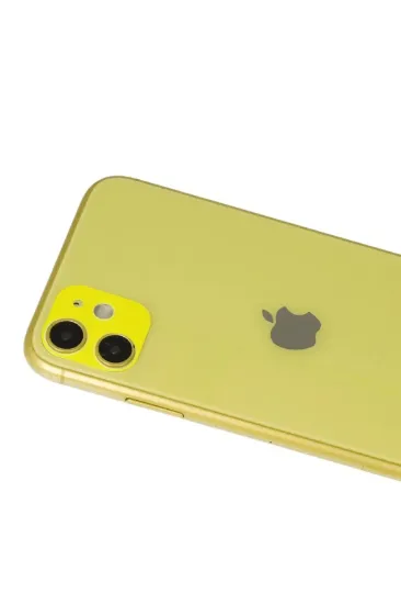 Newface iPhone 11 Rainbow Kamera Lens Koruma Cam - Sarı resmi