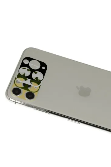 Newface iPhone 11 Pro Max Rainbow Kamera Lens Koruma Cam - Gold resmi