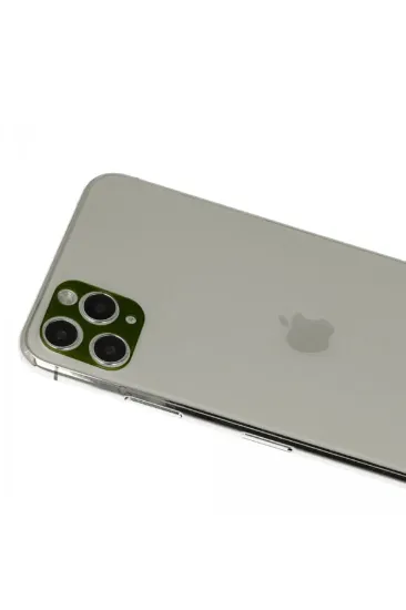 Newface iPhone 11 Pro Max Rainbow Kamera Lens Koruma Cam - Yeşil resmi