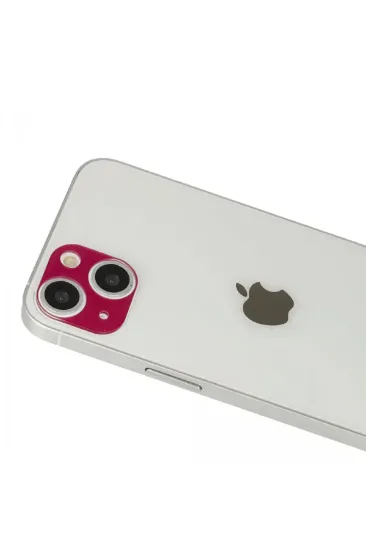 Newface iPhone 13 Rainbow Kamera Lens Koruma Cam - Koyu Kırmızı resmi