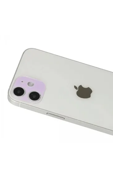 Newface iPhone 12 Rainbow Kamera Lens Koruma Cam - Mor resmi