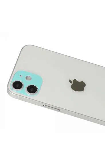 Newface iPhone 12 Rainbow Kamera Lens Koruma Cam - Yeşil resmi