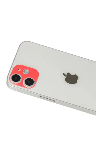 Newface iPhone 12 Rainbow Kamera Lens Koruma Cam - Kırmızı resmi