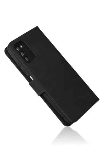 Newface Samsung Galaxy A03S Kılıf Trend S Plus Kapaklı Kılıf - Siyah resmi
