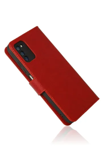 Newface Samsung Galaxy A03S Kılıf Trend S Plus Kapaklı Kılıf - Kırmızı resmi