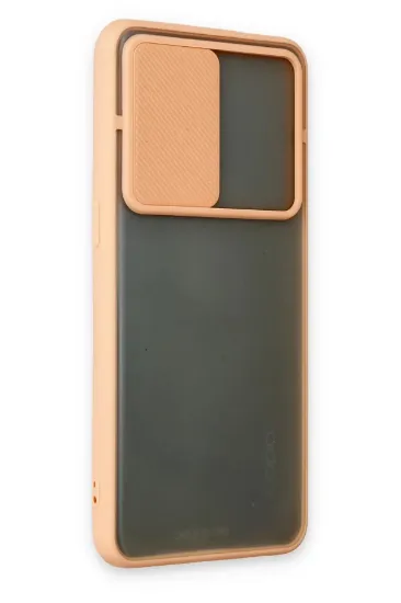 Newface Oppo Reno 6 Kılıf Palm Buzlu Kamera Sürgülü Silikon - Pembe resmi
