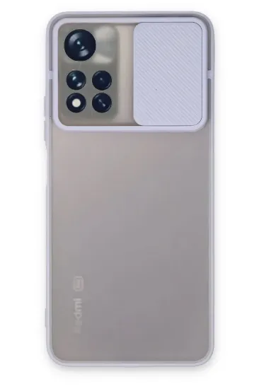 Newface Xiaomi Redmi Note 11T Kılıf Palm Buzlu Kamera Sürgülü Silikon - Lila resmi