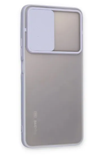 Newface Xiaomi Redmi Note 11T Kılıf Palm Buzlu Kamera Sürgülü Silikon - Lila resmi