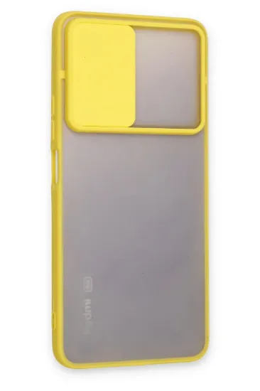 Newface Xiaomi Redmi Note 11T Kılıf Palm Buzlu Kamera Sürgülü Silikon - Sarı resmi