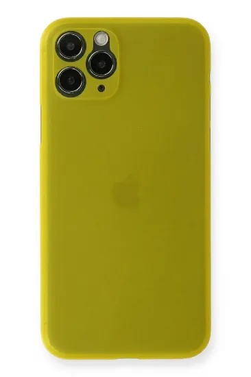 Newface iPhone 11 Pro Kılıf PP Ultra İnce Kapak - Sarı resmi