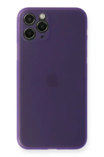 Newface iPhone 11 Pro Kılıf PP Ultra İnce Kapak - Mor resmi