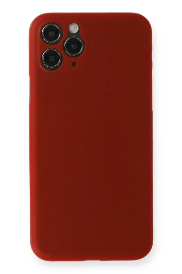 Newface iPhone 11 Pro Kılıf PP Ultra İnce Kapak - Kırmızı resmi