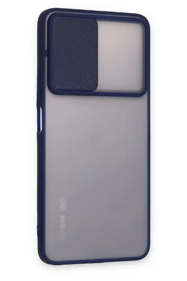 Newface Xiaomi Redmi Note 11 Pro Plus 5G Kılıf Palm Buzlu Kamera Sürgülü Silikon - Lacivert resmi