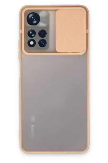Newface Xiaomi Redmi Note 11 Pro Plus 5G Kılıf Palm Buzlu Kamera Sürgülü Silikon - Pembe resmi