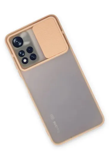 Newface Xiaomi Redmi Note 11 Pro Plus 5G Kılıf Palm Buzlu Kamera Sürgülü Silikon - Pembe resmi