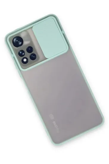 Newface Xiaomi Redmi Note 11 Pro Plus 5G Kılıf Palm Buzlu Kamera Sürgülü Silikon - Turkuaz resmi