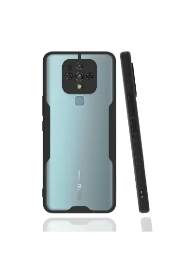 Newface Tecno Camon 16 Kılıf Platin Silikon - Siyah resmi