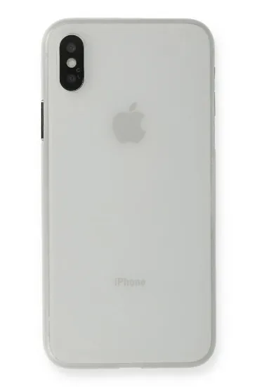 Newface iPhone XS Max Kılıf PP Ultra İnce Kapak - Beyaz resmi