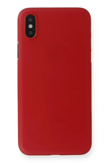 Newface iPhone XS Max Kılıf PP Ultra İnce Kapak - Kırmızı resmi
