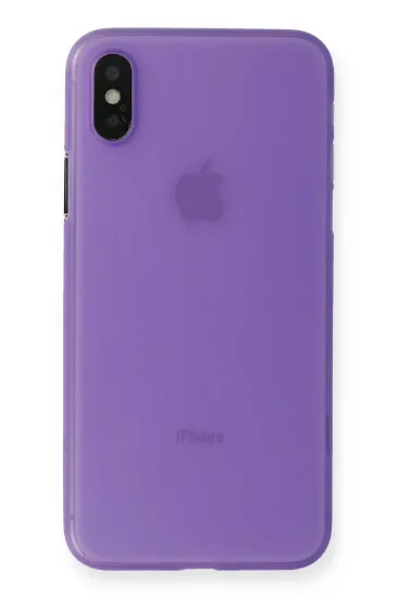 Newface iPhone XS Max Kılıf PP Ultra İnce Kapak - Mor resmi