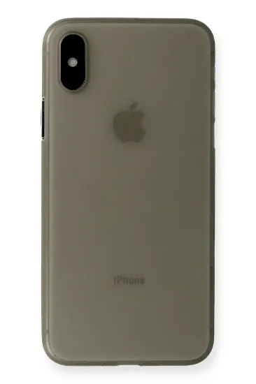 Newface iPhone XS Max Kılıf PP Ultra İnce Kapak - Gri resmi