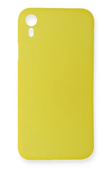 Newface iPhone XR Kılıf PP Ultra İnce Kapak - Sarı resmi