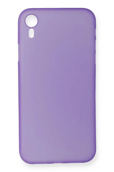 Newface iPhone XR Kılıf PP Ultra İnce Kapak - Mor resmi