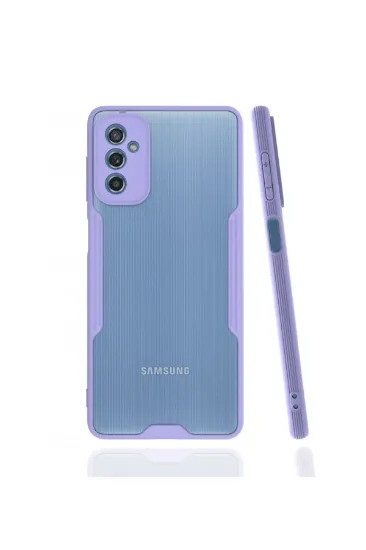 Newface Samsung Galaxy M52 5G Kılıf Platin Silikon - Lila resmi