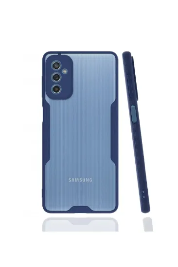 Newface Samsung Galaxy M52 5G Kılıf Platin Silikon - Lacivert resmi