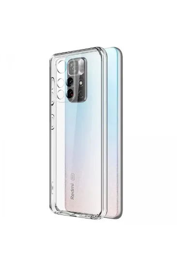 Newface Xiaomi Redmi Note 11T Kılıf Lüx Şeffaf Silikon resmi