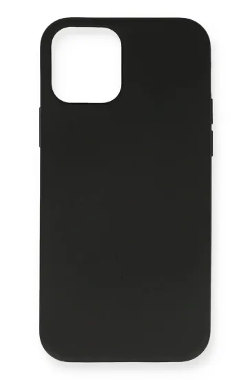 Newface iPhone 12 Kılıf Nano içi Kadife Silikon- Siyah resmi