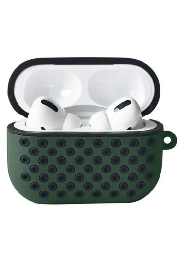 Newface Airpods Pro 2 (2.nesil) Spor Delikli Kılıf - Haki Yeşil-Siyah resmi