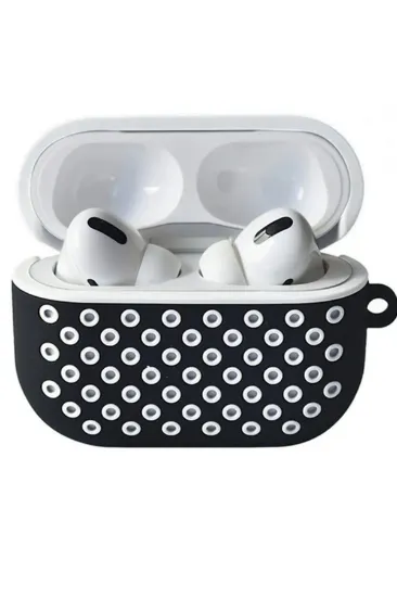 Newface Airpods Pro 2 (2.nesil) Spor Delikli Kılıf - Siyah-Beyaz resmi
