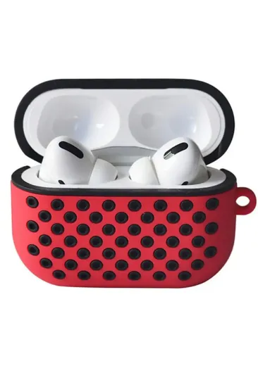 Newface Airpods Pro 2 (2.nesil) Spor Delikli Kılıf - Kırmızı-Siyah resmi