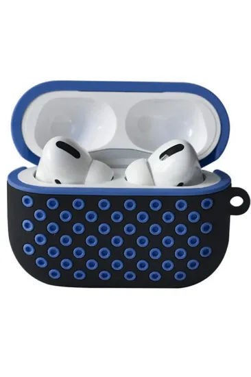 Newface Airpods Pro 2 (2.nesil) Spor Delikli Kılıf - Siyah-Mavi resmi