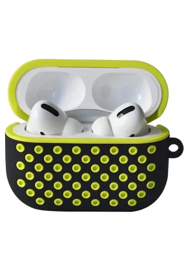 Newface Airpods Pro 2 (2.nesil) Spor Delikli Kılıf - Siyah-Sarı resmi