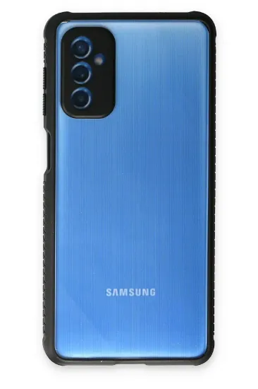 Newface Samsung Galaxy M52 5G Kılıf Miami Şeffaf Silikon - Siyah resmi
