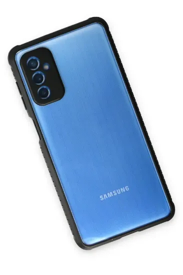 Newface Samsung Galaxy M52 5G Kılıf Miami Şeffaf Silikon - Siyah resmi