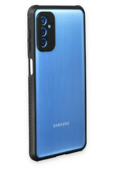 Newface Samsung Galaxy M52 5G Kılıf Miami Şeffaf Silikon - Siyah resmi
