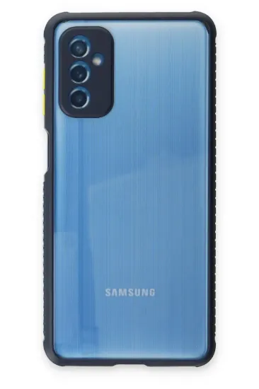 Newface Samsung Galaxy M52 5G Kılıf Miami Şeffaf Silikon - Lacivert resmi