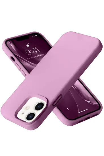 Newface iPhone 12 Kılıf Nano içi Kadife Silikon - Pembe resmi