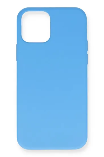Newface iPhone 12 Mini Kılıf Nano içi Kadife Silikon - Mavi resmi