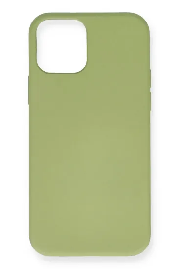 Newface iPhone 12 Mini Kılıf Nano içi Kadife Silikon - Yeşil resmi