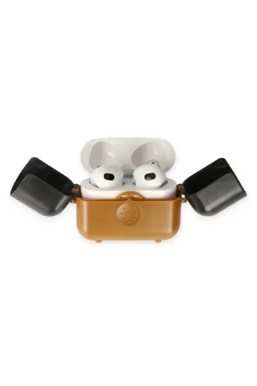 Newface Airpods 3 (3.nesil) Basmalı Kılıf - Kahverengi-Siyah resmi