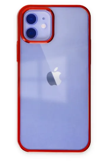 Newface iPhone 12 Kılıf Element Silikon - Kırmızı resmi