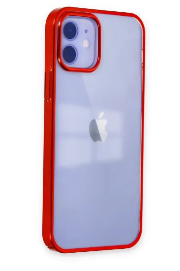 Newface iPhone 12 Kılıf Element Silikon - Kırmızı resmi