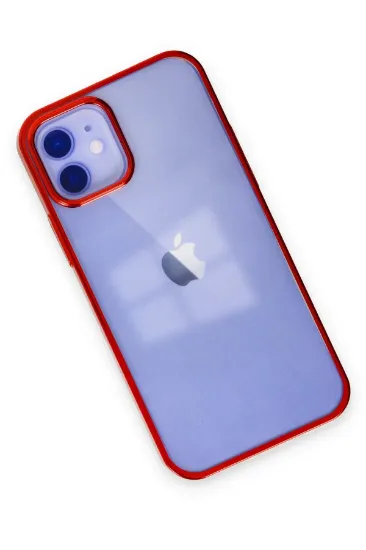 Newface iPhone 12 Kılıf Element Silikon - Kırmızı resmi