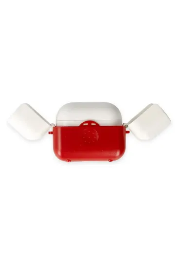 Newface Airpods 3 (3.nesil) Basmalı Kılıf - Kırmızı-Beyaz resmi